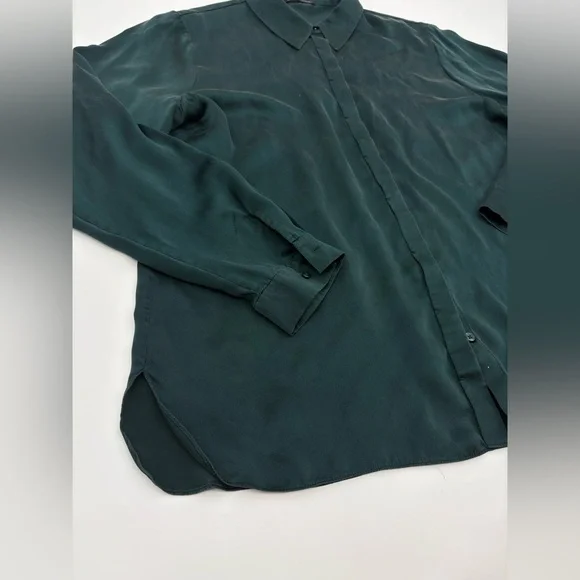 Elie Tahari | Safiya Silk Blouse in jade green | XL - Picture 4 of 8